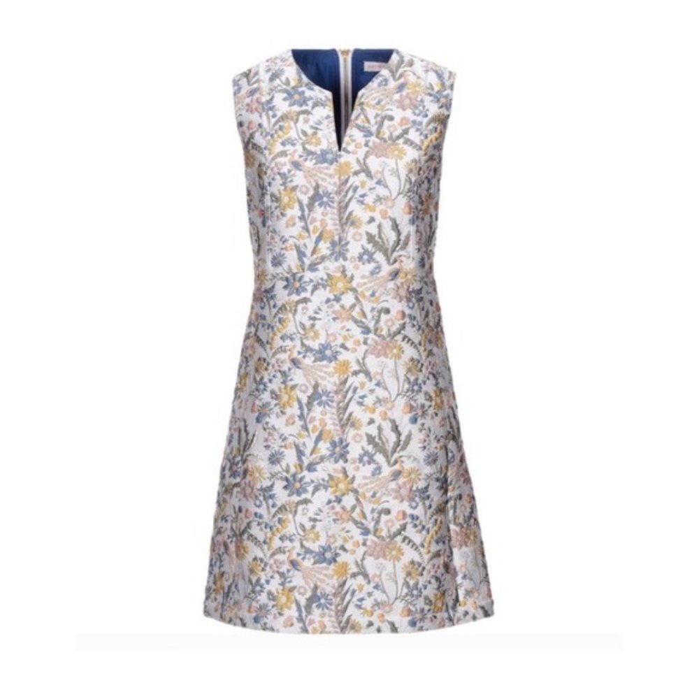 Tory Burch Jacquard Dress, Floral Mini Cocktail Party Size 8, New with Tag $698 - Picture 1 of 16